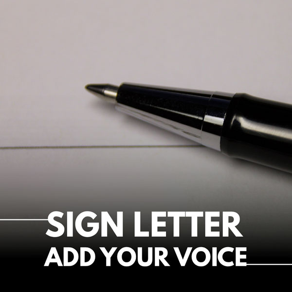 Sign Letter - Add your voice